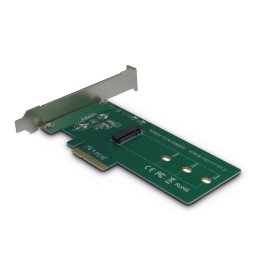 Tarjeta de Interfaz Inter-Tech KT016 PCIe a M.2 32 Gbit/s Verde/Plata