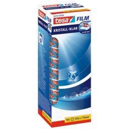 Cinta adhesiva Tesa Transparente Decoración 33 m x 15 mm Pack 10 piezas