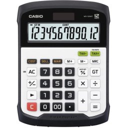 Calculadora financiera Casio WD-320MT 12 dígitos inclinación pantalla batería solar