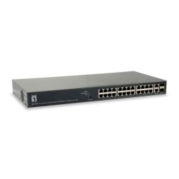 Conmutador Level One GEP-2651 L3 24 puertos Gigabit Ethernet PoE montaje en rack