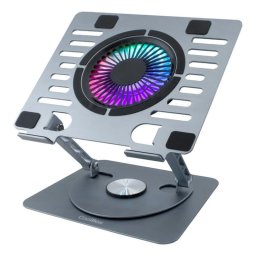 Base refrigeradora Coolbox CoolAir 1VRGB con ventilador e iluminación RGB para portátiles hasta 17