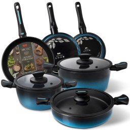 Batería de Cocina Inducción Briebe MARE 9 Piezas Acero Forjado