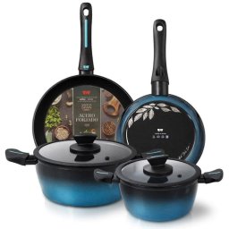 Batería Cocina Inducción Briebe MARE 6 Piezas Acero Forjado Antiadherente