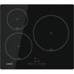Cata Placa inducción con 3 zonas de cocción - 6303 E2 BK. Negro
