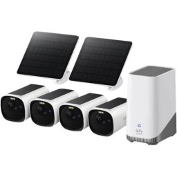 Cámara IP Eufy E8144327 2K Exterior Panel Solar Audio Bidireccional