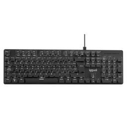Teclado Iggual CK-MECHA-105T mecánico con switches marrones y LED blanco ajustable