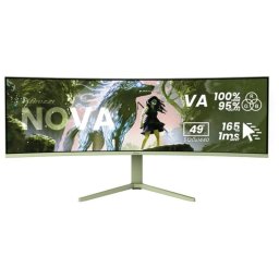 Monitor Arozzi Nova 49" Dual QHD 165Hz VA Curvo Gaming Verde HDR Altavoces 4 ms