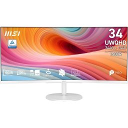 Monitor MSI Pro MP341CQW E12 34" UltraWide Quad HD 120Hz VA Curvo Blanco