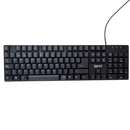 Teclado IGGUAL IGG317501 de membrana alámbrico USB QWERTY negro para oficina
