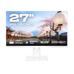 Monitor JAPANNEXT JN-i27QR-C65W-HSP-W 27" WQHD 75Hz IPS USB-C 65W HDR G-Sync FreeSync Blanco