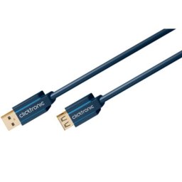 Cable USB ClickTronic 1.8m USB 3.0 A/A m/f Azul