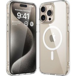 Funda para móvil Just in Case 8305992 Cover TPU Transparente con anilla para iPhone 15 Pro Max