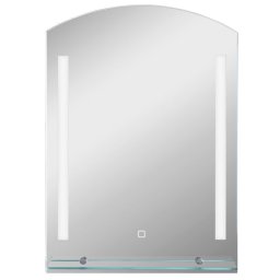 Kleankin Espejo De Baño Con Luces Led 70x50 Cm Con Interruptor Táctil Plata