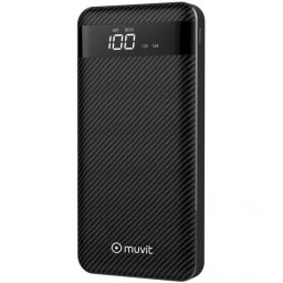 Muvit PowerBank 20000 mAh USB/USB-C/Lightning/Micro USB Negra