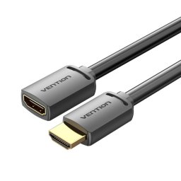 Cable HDMI Vention AHCBJ 5m HDMI 2.0 Macho-Hembra 4K60Hz Conectores Oro Negro