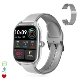 Dam Electronics Smartwatch GTS4 Plus Bluetooth 1,75" LCD Negro Correa Metal y Silicona IP67 Pulsómetro SpO2 ECG
