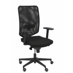 Silla de oficina Piqueras y Crespo Ossa Negra ergonómica con mecanismo sincro y regulable en altura