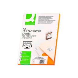 Etiquetas Adhesivas Q-Connect Kf10659 Caja 100 Hojas Din A4 8 Etiquetas 105x74 mm