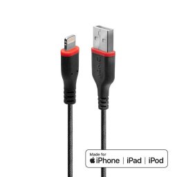 Cable Lightning Lindy 31291 1 m USB A Macho Negro