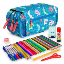 Estuche Escolar Triple Grafoplás ColePack Design con 40 Utensilios Incluidos