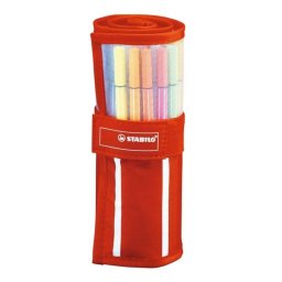 Estuche de Tela Enrollable Stabilo Pen 68 con 30 Rotuladores de Fibra