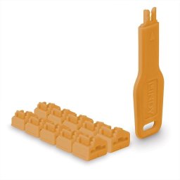 Bloqueador de puerto Lindy RJ-45 con llave, naranja, pack 10 unidades
