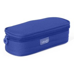 Estuche Portatodo Escolar Ovalado Officebox Multiuso Azul Oscuro