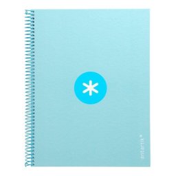 Cuaderno Espiral A4 Antartik Microperforado 80 Hojas 90g Turquesa