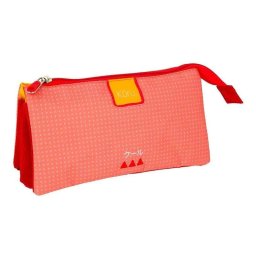 Estuche Portatodo Triple Plano Grafoplás Kūru Rosa 22.5 x 12 x 14 cm