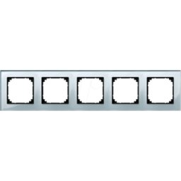 MERTEN ME MP 489560 - M-PLAN, bastidor, 5 aumentos, cristal auténtico, plata diamante