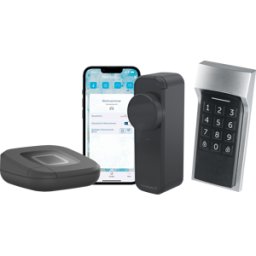 HOMEMATIC IP HMIP HAP2-DLPAKP - Paquete de inicio access pro, door lock drive pro, antracita