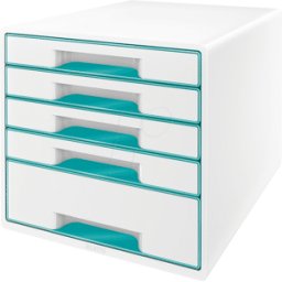 LEITZ 52142051 - Caja de cajones, WOW CUBE, turquesa