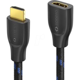 SONERO SON X-PHC041-020 - Cable alargador HDMI, 4K 60 Hz, nailon, 2,0 m