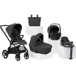Jané Pack carro de bebé Muum con silla de coche y accesorios gris y negro. niño