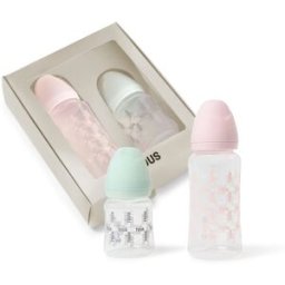 Tous Pack biberones Baby logo de 0-6 M (2 unidades). Rosa niño