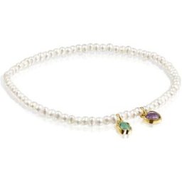 Tous Pulsera glory de perlas bañada en oro 18 kt sobre plata con piedras. Multicolor