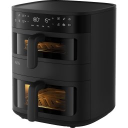 AEG Freidora de aire Dual con doble cajón independiente, 11 litros y 8 programas AAFD11B