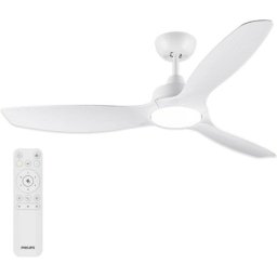 Ventilador de Techo con Luz Philips Olas 35W 132cm 6 Velocidades Motor DC Silencioso Mando Función Invierno