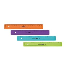 Regla de Plástico Liderpapel 16 cm Biselada Transparente