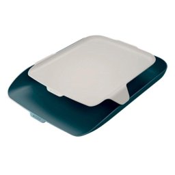 Bandeja Porta Documentos Leitz Cosy Gris con Organizador de Sobremesa A4