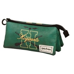 Estuche escolar triple Harry Potter Gryffindor Karactermania portatodo verde