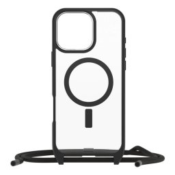 Funda para móvil OtterBox React Necklace Series Cover Nylon Negro Transparente para iPhone 16 Pro Max