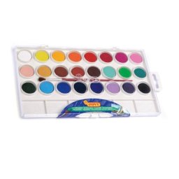 Acuarelas Jovi 24 Colores Estuche Plástico con Pincel