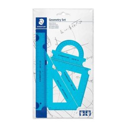 Set de Geometría Ambidiestro Staedtler Color Neon Azul