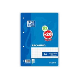 Cuaderno Oxford A4 100+20 Hojas Cuadriculado 4mm 4 Taladros