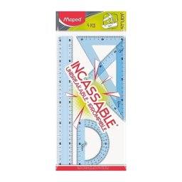 Kit de 4 Reglas Escolares para Geometría Maped Irrompibles