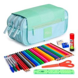 Estuche Triple Grafoplás Kuru con Material Escolar Incluido 36 Piezas