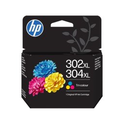 HP 302XL/304XL Cartucho de Tinta Original Tricolor Compatible con Impresoras DeskJet ENVY OfficeJet
