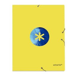 Carpeta A4 Liderpapel Antartik con 3 Solapas y Cierre de Gomas Amarilla