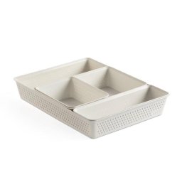 Set de 4 Organizadores de Cajones Tatay Bohol Plástico Reciclado Sky White